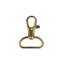 Lot 2 mousquetons sangle couleur or antique 2,5cm