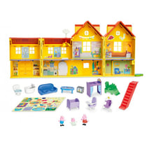 La grande maison familiale de peppa pig 80 cm + 3 figurines peppa le cochon + 12 accessoires - HASBRO