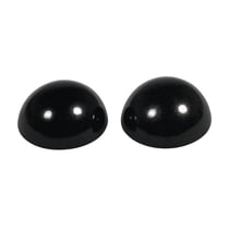 Yeux d'animaux,demi - perles, 6mm ø, noir, à coller, 20 pces