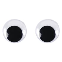 Yeux mobiles en plastique à coller, 30 mm ø, 20 pces, noir / blanc