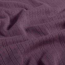 Tissu Jersey Coton ajouré Camille uni Mauve