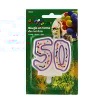 Bougie anniversaire nombre 50