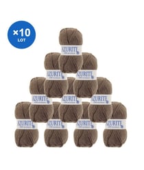 Lot de 10 pelotes AZURITE de Distrifil – 500 g de laine certifiée Oeko-Tex à petit prix 31882 Terre