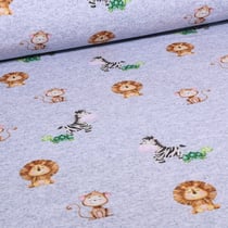 Tissu Softshell Savana crew sur fond Gris clair chiné