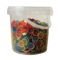 Boite de 1200 pions magnétiques de loto multicolores - jetons marquage - accessoire jeu bingo
