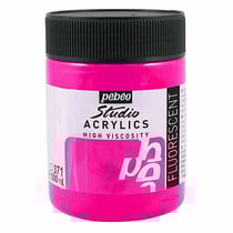 Peinture acrylique - Rose fluo - 371 - Pébéo Studio - Pot de 500ml