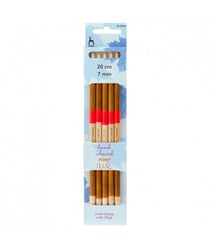 Aiguilles doubles pointes 20cm bois Flair N° 7 à 10 - Pony taille n°7
