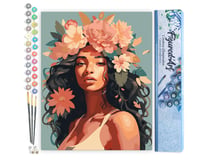 Peinture par Numéro Figured'Art - Beauté couronnée de pivoines - Kit de Loisir Créatif DIY Numéro d'Art Complet - 40x50cm sans châssis en bois
