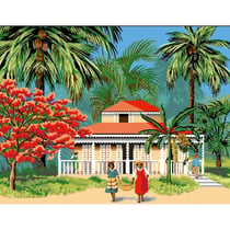 Princesse - Canevas antique La maison créole 50x65cm