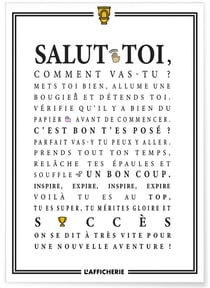 Affiche Toilettes : 'Salut toi...' | A3 : 29,7x42cm