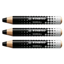 Crayon marqueur STABILO MARKdry - Noir - Lot de 3
