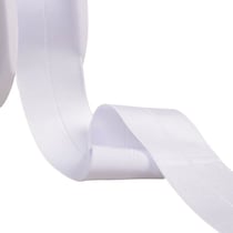 Elastique satiné pré-plié 45mm blanc au mètre