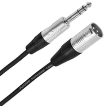 Câble micro Plugger Câble XLR mâle 3b - Jack mâle stéréo 10m Touring