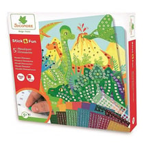 Stick'n Fun Mosaiques Dinosaures - Au Sycomore - Rouge