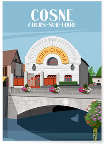 Affiche ville Cosne-Cours-sur-Loire | A3 : 29,7x42cm