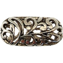 MégaCréa - Perle métal coussin 19x10 mm Argenté