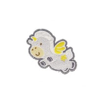 Ecusson thermocollant Licorne bleue 4cm x 4,5cm
