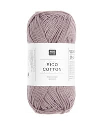 Coton à tricoter ou à crocheter Rico Cotton - Rico Design 101 Mauve