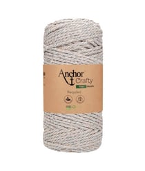 Corde de Coton Recyclé Macramé Anchor Crafty Fine Metallic - 250gr - Anchor Blanc