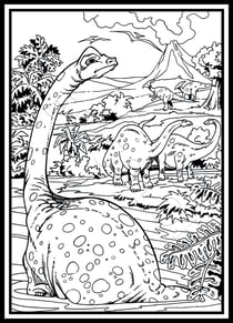 Tableau velours a colorier Diplodocus Sericolor