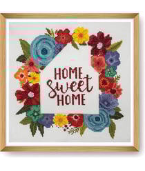 Kit de Point de Croix "Home Sweet Home" 36 x 36 cm – Trimits Home Sweet Home