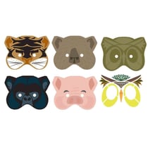 MégaCréa DIY - Masques enfant à customiser avec gommettes x5 pièces