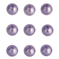 Demi-perles en plastique, autocollants, 3 mm, 120 pces, lilas