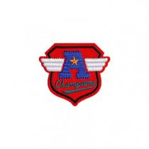 Lot de 3 écussons thermocollants blason sport 2,5cm x 3cm champions