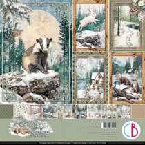 12 papiers scrapbooking carterie 30 x 30 cm Ciao Bella FOREST TALES