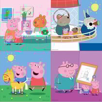 4 puzzles progressifs : peppa le cochon / pig 12 - 16 - 20 - 25 piéces - educa - 16817