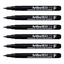 Lot de 6 marqueurs permanents pointe fine 0,5 mm - ARTLINE - Noir - 853