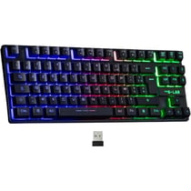 Clavier Gamer - The G-Lab Keyz Caesium TKL Wireless - Noir - Rétroéclairé - Membrane