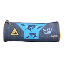Trousse scolaire ronde Vorax Bleue Requins - BAGTROTTER