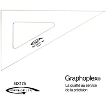 Graphoplex - Equerre 60° 3 bords droits 15 cm