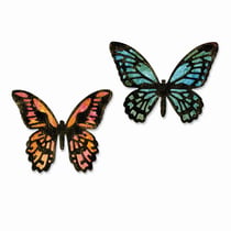 Gabarit de découpe pour machine Sizzix Tim Holtz - Papillons détaillés Mini - 4 pièces
