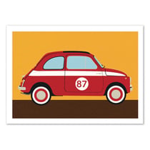 Affiche 50x70 cm - Fiat 500 Nuova Abarth - Rosi Feist