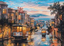 Puzzle 1000 pièces - Eugene Lushpin - San Francisco, Cable Car Heaven - Eurographics