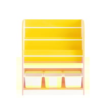 SoBuy KMB108-G Étagère à Livres et Jouets, Bibliothèque Enfant, Étagère de Rangement pour Chambre Enfant