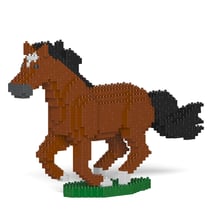 Cheval marron au galop Taille standard | JEKCA | 14 ans et +