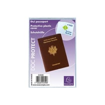 Etui de protection pour passeport - Plastique - Transparent - Exacompta