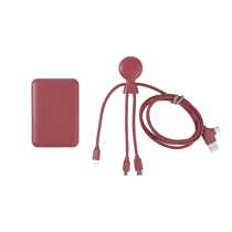 Xoopar Batterie Externe 5000mAh Mr Bio Pack Long 1m Rouge