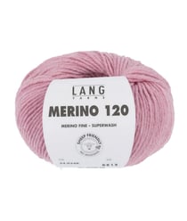 Pelote de laine à tricoter MERINO 120 - Lang Yarns Rose (348)