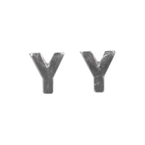 Lettres en cire - Y - , argent, 9mm, 2 pces