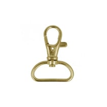 Lot 2 mousquetons sangle couleur or 2,5cm