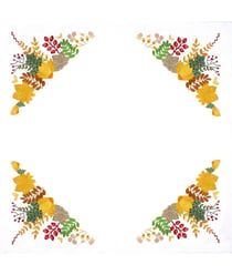 Kit de nappe à broder - Récolte automnale - 80 x 80 cm - Trimits Blanc