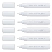 Lot de 6 Marqueurs à pigment PINTOR pointe moyenne blanc PILOT