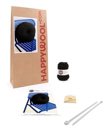 Kit Tricot Housse de coussin Vanessa NOIR TU