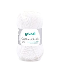 Fil à tricoter COTTON QUICK UNI - Gründl - PPSC - certifié Oeko-Tex 101 Ecru