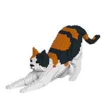 Chat Calico qui s'étire | JEKCA | 14 ans et +