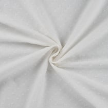 Tissu Plumetis Coton uni josh Blanc cassé - Au mètre